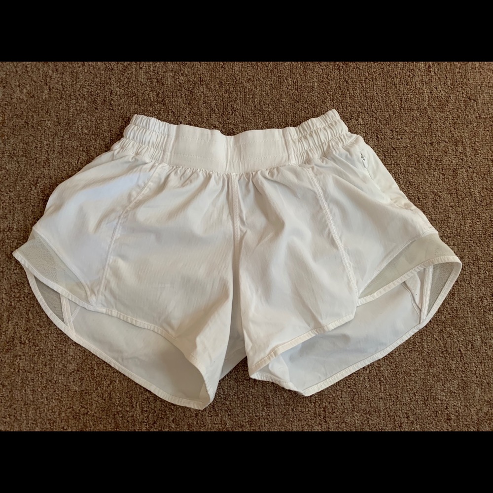 SOLD!!! WHITE LULULEMON SHORTS